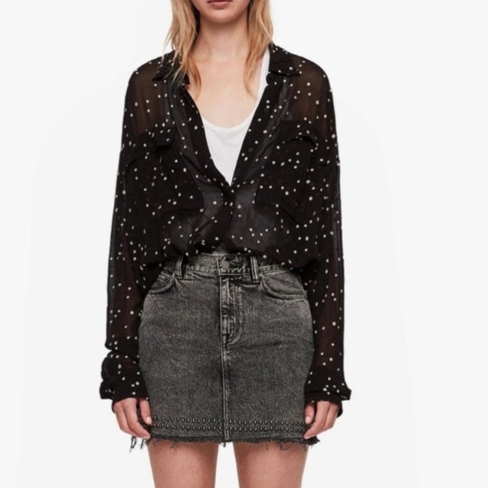 allsaints amari star shirt
